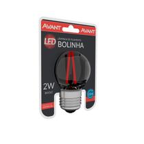 Lâmpada Led Bolinha Filamento E27 2W Vermelho Bivolt - Avant 168055472
