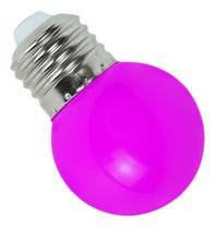 Lâmpada Led Bolinha G45 1w 127v E27 Roxa Lilas Lustre