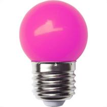 Lampada Led Bolinha Galaxy E27 3Wx127V Rosa 1234 - Kit C/10