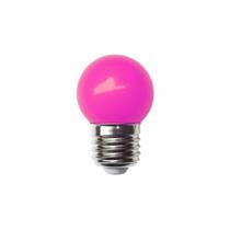 Lampada Led Bolinha Galaxy E27 3Wx127V Rosa 1234 - Kit C/10