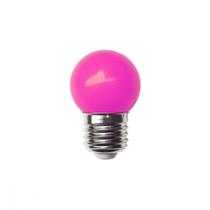 Lampada Led Bolinha Galaxy E27 3Wx127V Rosa 1234 - Kit C/10