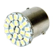 Lâmpada LED branco 1 Polo Trava Reta 22 LEDs 6000K 4W 12V Luz de Direção Ré Freio Caminhão