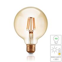 Lâmpada Led Branco Quente Retro Âmbar Globo Gigante Vintage G125 4W Bivolt