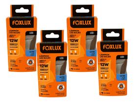 Lampada Led Bulbo 12w 6500 K Foxlux Bivolt Kit 04 Und