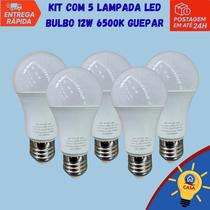 Lâmpada LED Bulbo 12W Bivolt 6500K Guepar - Kit com 5 unidades