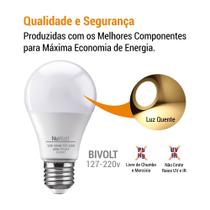 Lampada LED Bulbo 12W Samsung A65 E27 3000K Luz Amarela Quente - NUWATT