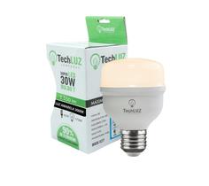 Lâmpada Led Bulbo 30w Alta Potência Bivolt Branco Quente Techluz
