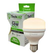 Lâmpada Led Bulbo 50w Alta Potência Bivolt Branco Quente Techluz