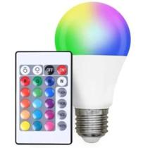 Lâmpada Led Bulbo 5w Rgb Colorida Bivolt C/ Controle Remoto Lâmpada Led Bulbo 5w Rgb Colorida Bivolt C/ Controle Remoto