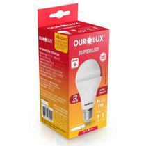Lampada led bulbo 9w 12v branco frio 6500k bateria ourolux