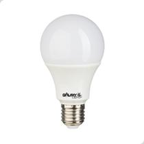 Lampada Led bulbo 9W Bivolt Branca Quente 3000k E27 Galaxy