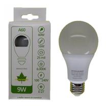 Lâmpada LED Bulbo A60 9W E27 6000K Luz Branca Fria Bivolt Ecolume