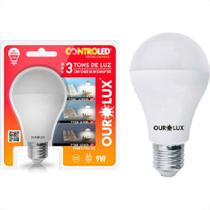 Lampada Led Bulbo Controled Ourolux 9W. 3 Tons De Luz Lampada Led Bulbo Controled Ourolux 9W. 3 Tons De Luz