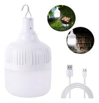 Lâmpada Led Bulbo Luz Emergência 60w Usb Recarregavel Bivolt