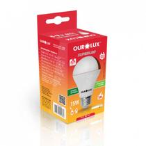 Lampada LED Bulbo OUROLUX, Branca, 15W, Bivolt, Base E27 Lampada LED Bulbo OUROLUX, Branca, 15W, Bivolt, Base E27
