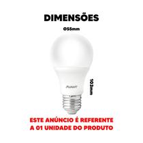 Lâmpada Led Bulbo Pera 4,8W E27 450 Lumens Branco Frio 6500K Bivolt HE450 - Avant 276031375