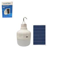 Lâmpada LED Bulbo Portátil Recarregável Com Painel Solar Emergência Pesca Barraca Camping