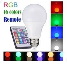 Lampada Led Bulbo Rgb 3w 16 Cores C/ Controle Remoto E27 612