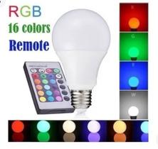 Lampada Led Bulbo Rgb 7w 16 Cores C/ Controle Remoto E27 612