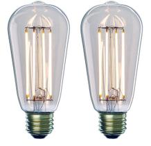 Lâmpada LED Bulbrite 8,5 W 2700 K ST18 branca quente, pacote com 2
