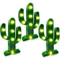 Lâmpada LED Cactus Light TURNMEON Extra Large, pacote com 3 unidades para Cinco de Mayo