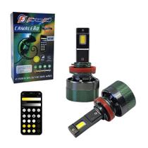 Lampada Led Camaleao Função Estrobo 3000 10000K H8/H9/H11 Lampada Led Camaleao Função Estrobo 3000 10000K H8/H9/H11