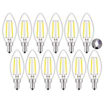 Lâmpada LED Candelabra 2W 5000K Daylight White 250lm E12, pacote com 12 Lâmpada LED Candelabra 2W 5000K Daylight White 250lm E12, pacote com 12