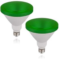 Lâmpada LED CICINY Par38 verde de 15 W (100 W equivalente) E26, pacote com 2