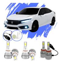 Lâmpada Led Civic Honda 2017 A 2020 Kit V10 - Efeito Xênon