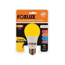 Lâmpada LED Color A60 7 Watts Amarelo Bivolt - Ideal para Decoração em Jardins e Fachadas