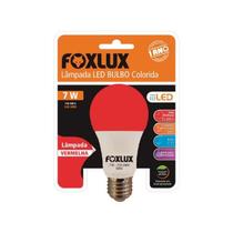 Lâmpada LED Color A60 7W Vermelha Bivolt - Economia 80% - Ideal para Jardins e Fachadas