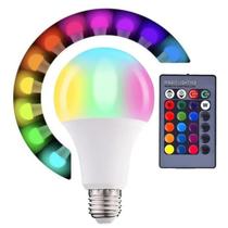 Lâmpada Led Colorida 10w Bulbo Rgb+w Controle Remoto E27 Biv