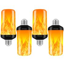Lâmpada LED com efeito de chama Bitrue 3W E26 4 modos, pacote com 4 Lâmpada LED com efeito de chama Bitrue 3W E26 4 modos, pacote com 4