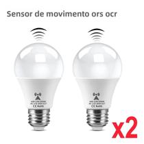 Lâmpada LED Com Sensor De Movimento 2PCS E27 220V 110V Luz Noturna Com Detecção De Movimento Por