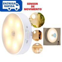 Lampada Led com Sensor de Movimento Noturna Luz Branca e Amarela Sem Fio Recarregável Magnética - KASILAR