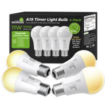 Lâmpada LED com temporizador NEOROSS 11W 3000K Soft White E26, pacote com 4 Lâmpada LED com temporizador NEOROSS 11W 3000K Soft White E26, pacote com 4