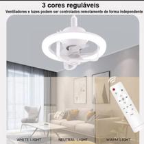 Lampada LED com Ventilador RGB + Controle Remoto