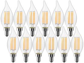 Lâmpada LED CYLYT E12 Chandelier 4W 2700K 470lm, pacote com 12 Lâmpada LED CYLYT E12 Chandelier 4W 2700K 470lm, pacote com 12