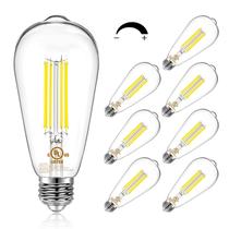 Lâmpada LED DAYBETTER Vintage Edison E26 7W 5000K 800lm, pacote com 8 Lâmpada LED DAYBETTER Vintage Edison E26 7W 5000K 800lm, pacote com 8