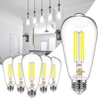 Lâmpada LED DAYBETTER Vintage Edison E26 9W 5000K 800lm, pacote com 6 Lâmpada LED DAYBETTER Vintage Edison E26 9W 5000K 800lm, pacote com 6