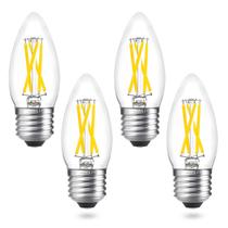 Lâmpada LED de candelabro AIELIT E26 4W 5000K regulável 40W, pacote com 4 Lâmpada LED de candelabro AIELIT E26 4W 5000K regulável 40W, pacote com 4