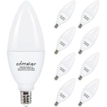 Lâmpada LED de candelabro comzler E12 5W 5000K, não regulável, pacote com 8