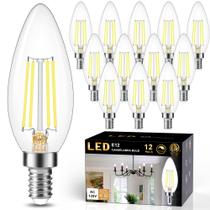 Lâmpada LED de candelabro Cotanic C35 regulável E12 4W 5000K 600LM