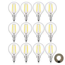 Lâmpada LED de candelabro CrLight 2W 4000K Daylight White E12, pacote com 12 Lâmpada LED de candelabro CrLight 2W 4000K Daylight White E12, pacote com 12