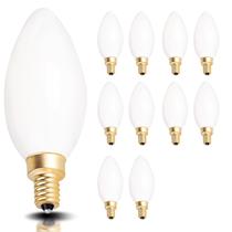 Lâmpada LED de candelabro CrLight 6W 3000K branca macia, pacote com 10