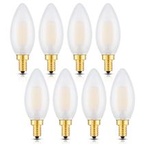 Lâmpada LED de candelabro CrLight 6W 3200K Soft White E12, pacote com 8 Lâmpada LED de candelabro CrLight 6W 3200K Soft White E12, pacote com 8