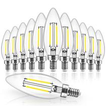 Lâmpada LED de candelabro Hizashi E12 4W 450lm 5000K regulável, pacote com 12 Lâmpada LED de candelabro Hizashi E12 4W 450lm 5000K regulável, pacote com 12