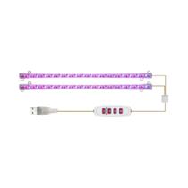 Lâmpada LED De Crescimento Vermelha E Azul Para Plantas Internas, Espectro Completo, USB, Regulável
