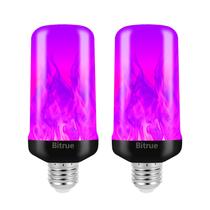 Lâmpada LED de efeito de chama Bitrue Purple E26 3W 400ml, pacote com 2 Lâmpada LED de efeito de chama Bitrue Purple E26 3W 400ml, pacote com 2