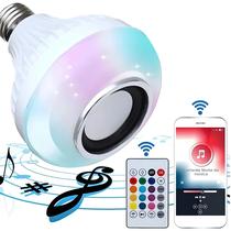 Lâmpada LED De Música Bluetooth E27 Alto-falante Controle Remoto Regulável DJ Disco Lâmpada Para
